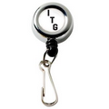 Round Chrome Finish Metal Badge Reel (Label)